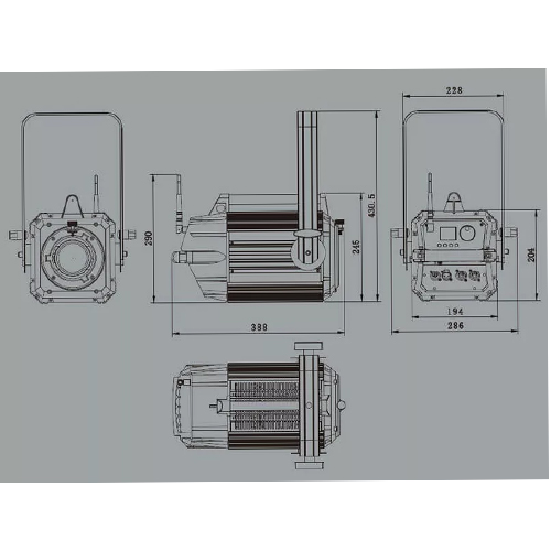 Đèn Fresnel xưởng phim LED hai màu 400W