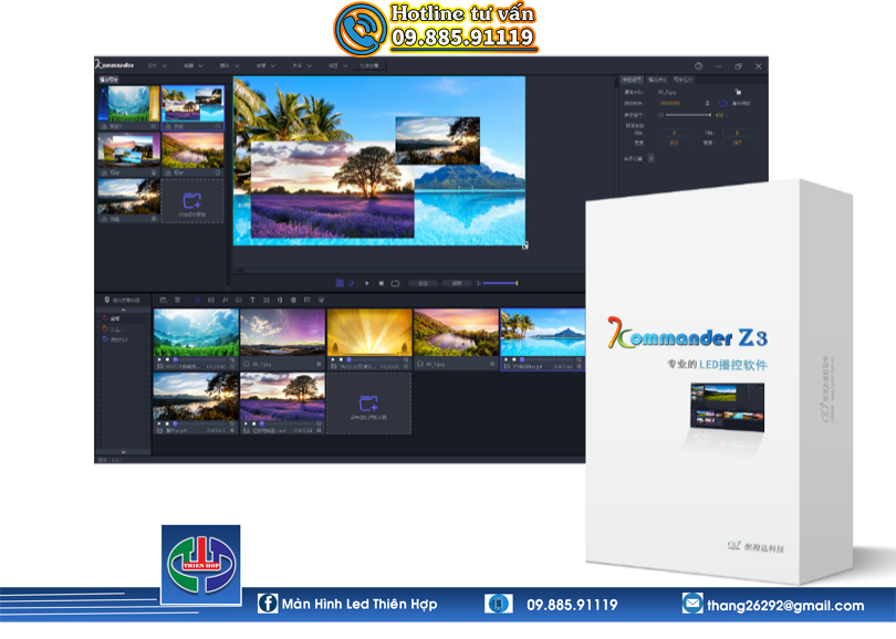 Kommander Z3 – Phần mềm trình chiếu màn hình LED