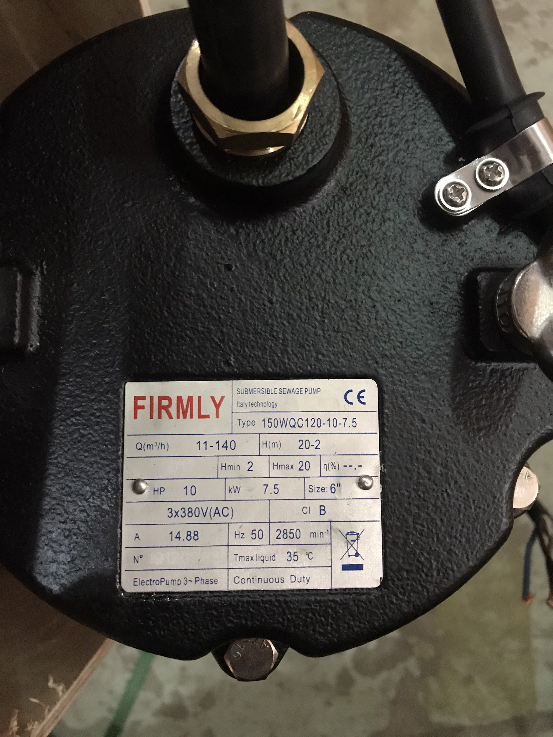Bơm chìm nước thải FIRMLY 150WQC120-10-7.5