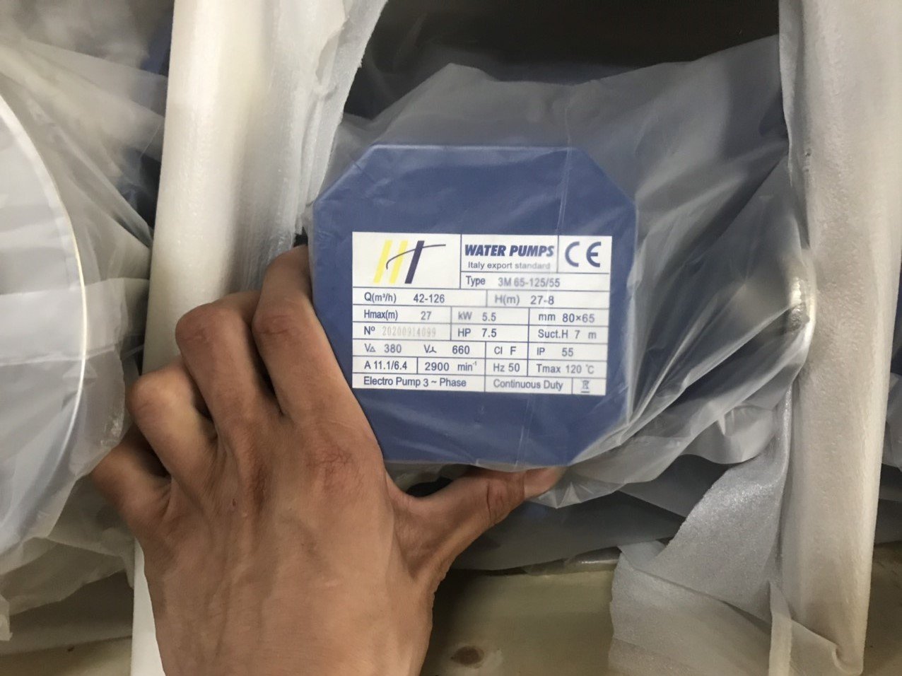 Máy bơm đầu Inox Hiệu HT 3M65-125/55