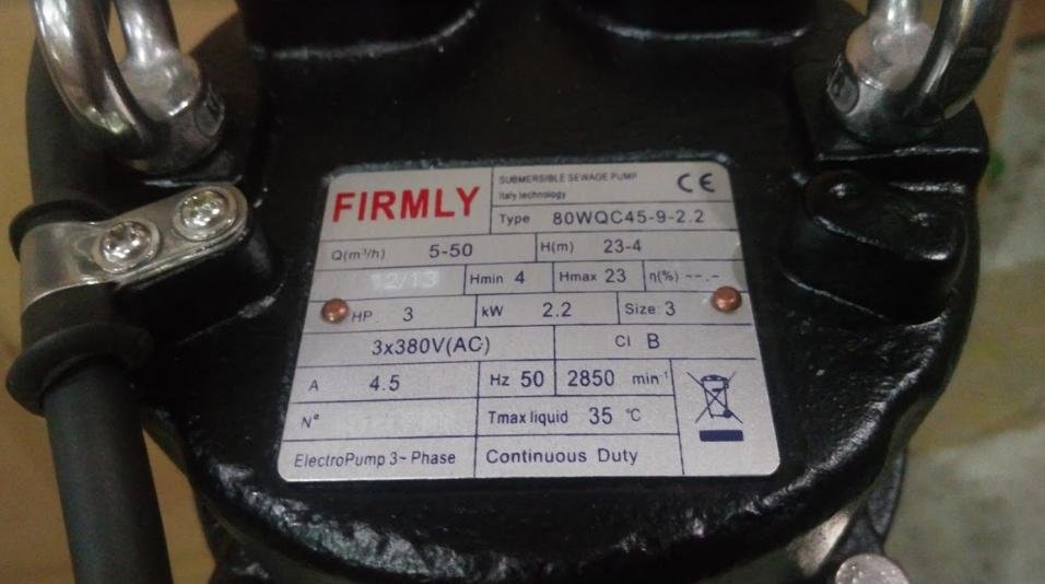 Bơm chìm nước thải FIRMLY 80WQC45-9-2.2