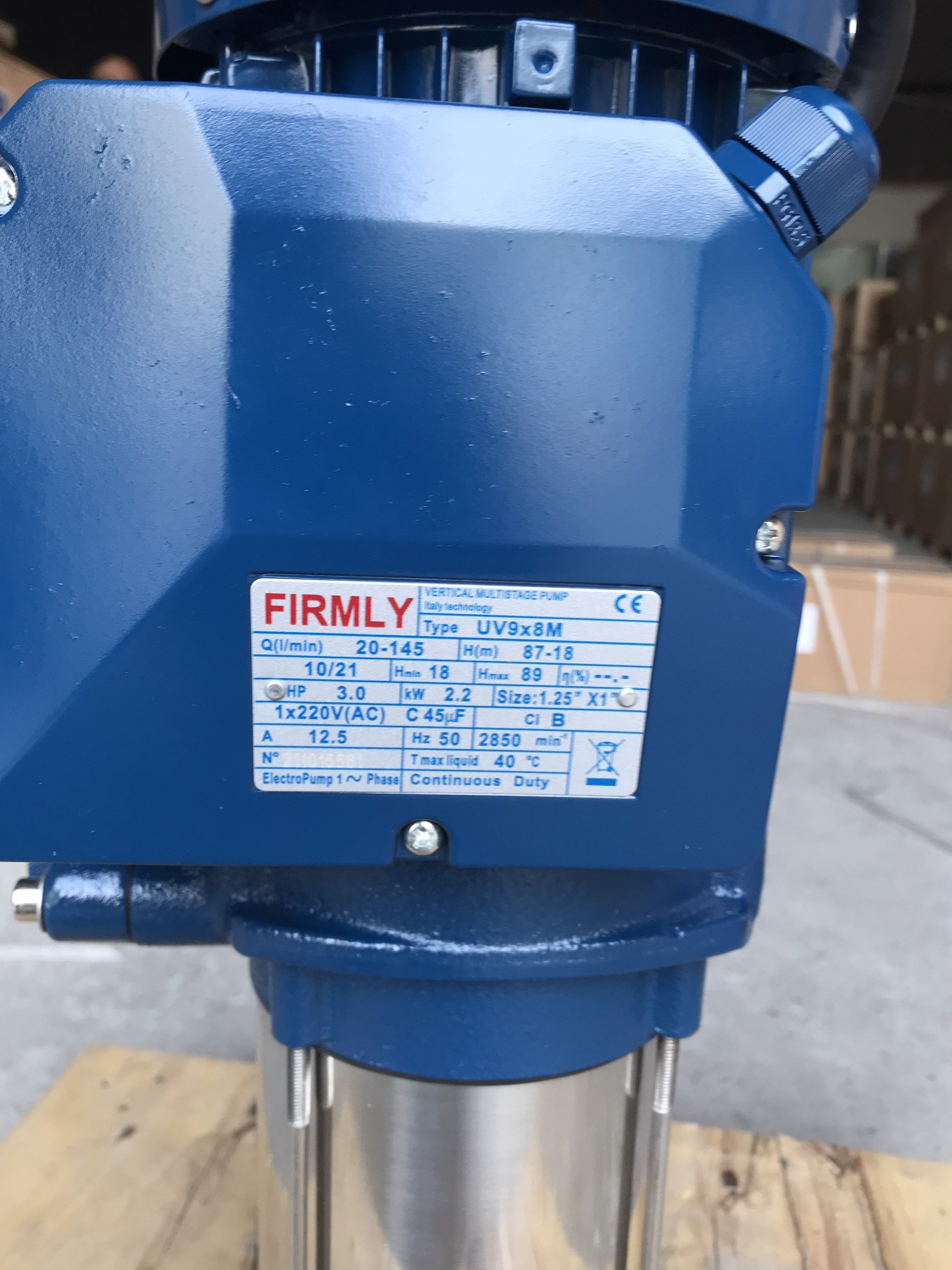 Máy bơm trục đứng FIMRLY UV9x8M