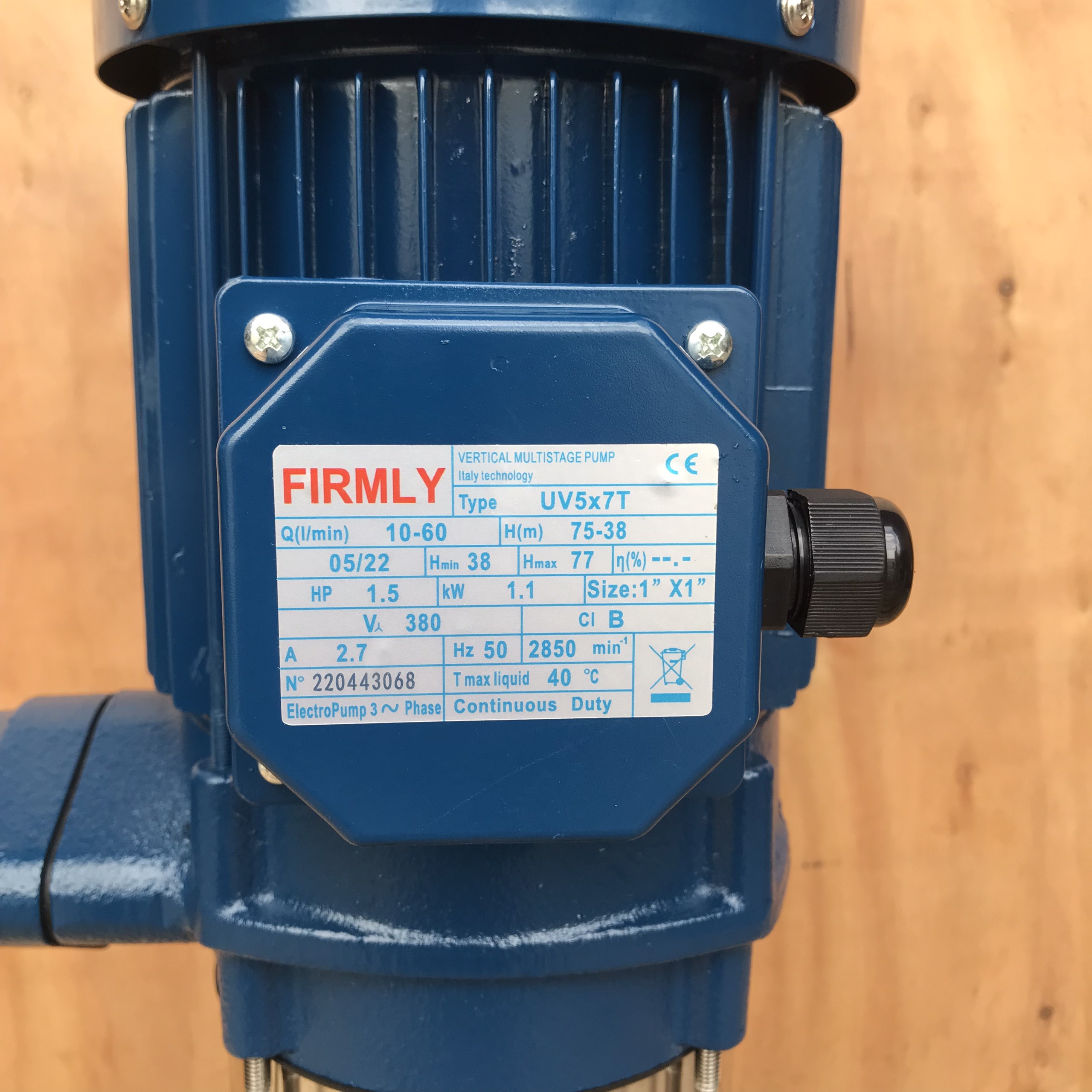 Máy bơm trục đứng FIMRLY UV5x7T