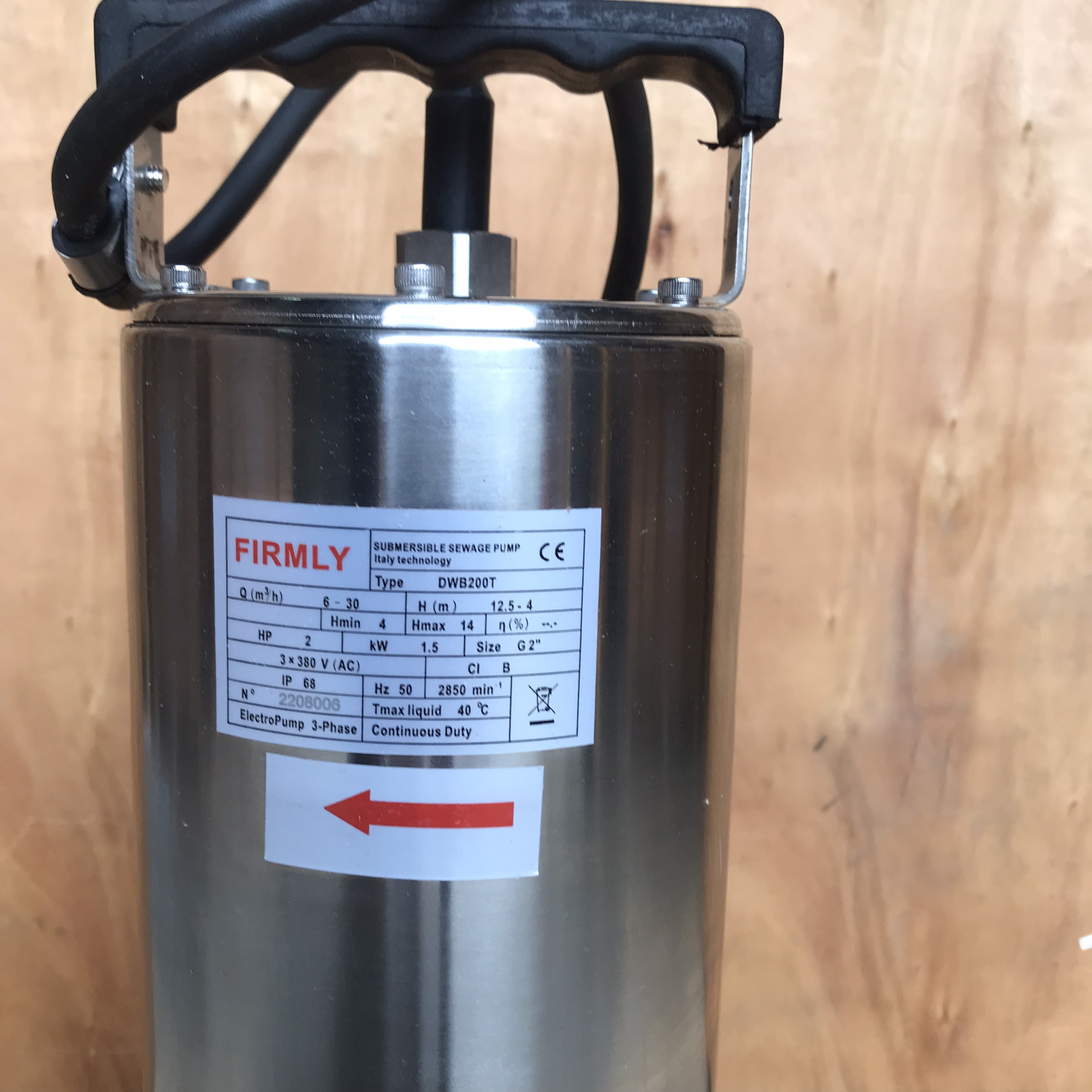 Bơm chìm thải Inox FIRMLY DWB200T