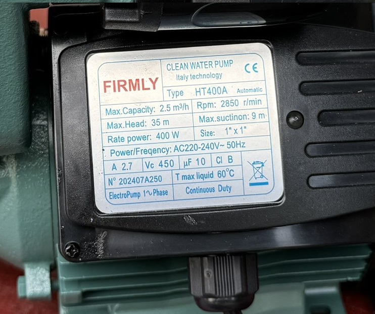 Máy bơm tăng áp tự động Firmly - HT400A