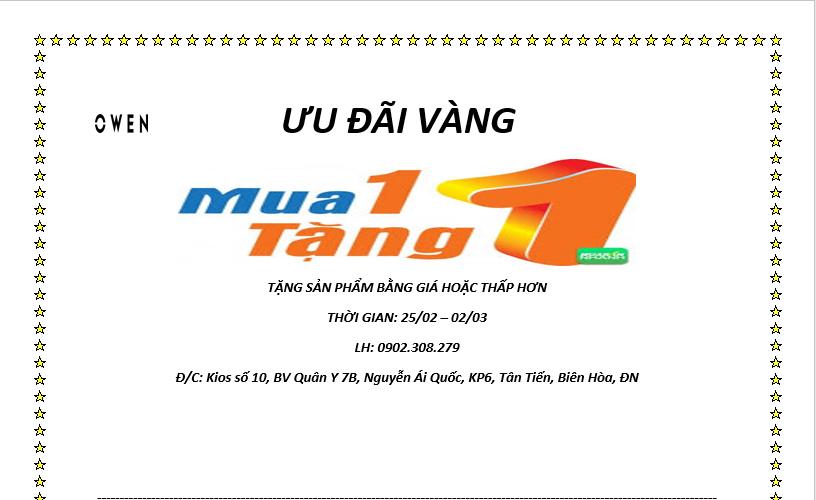 ƯU ĐÃI VÀNG