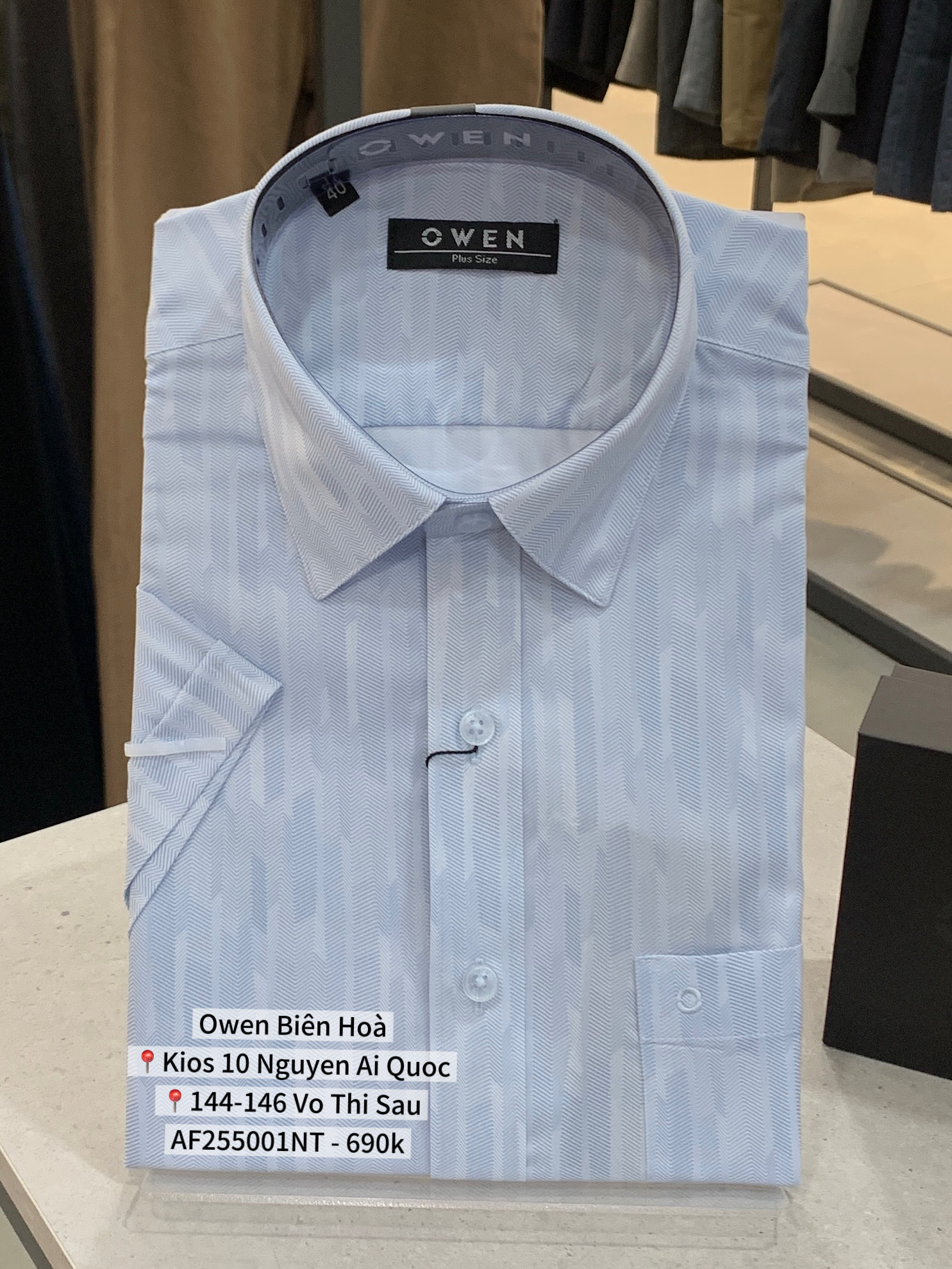 ÁO SƠ MI NGẮN TAY AF255001NT