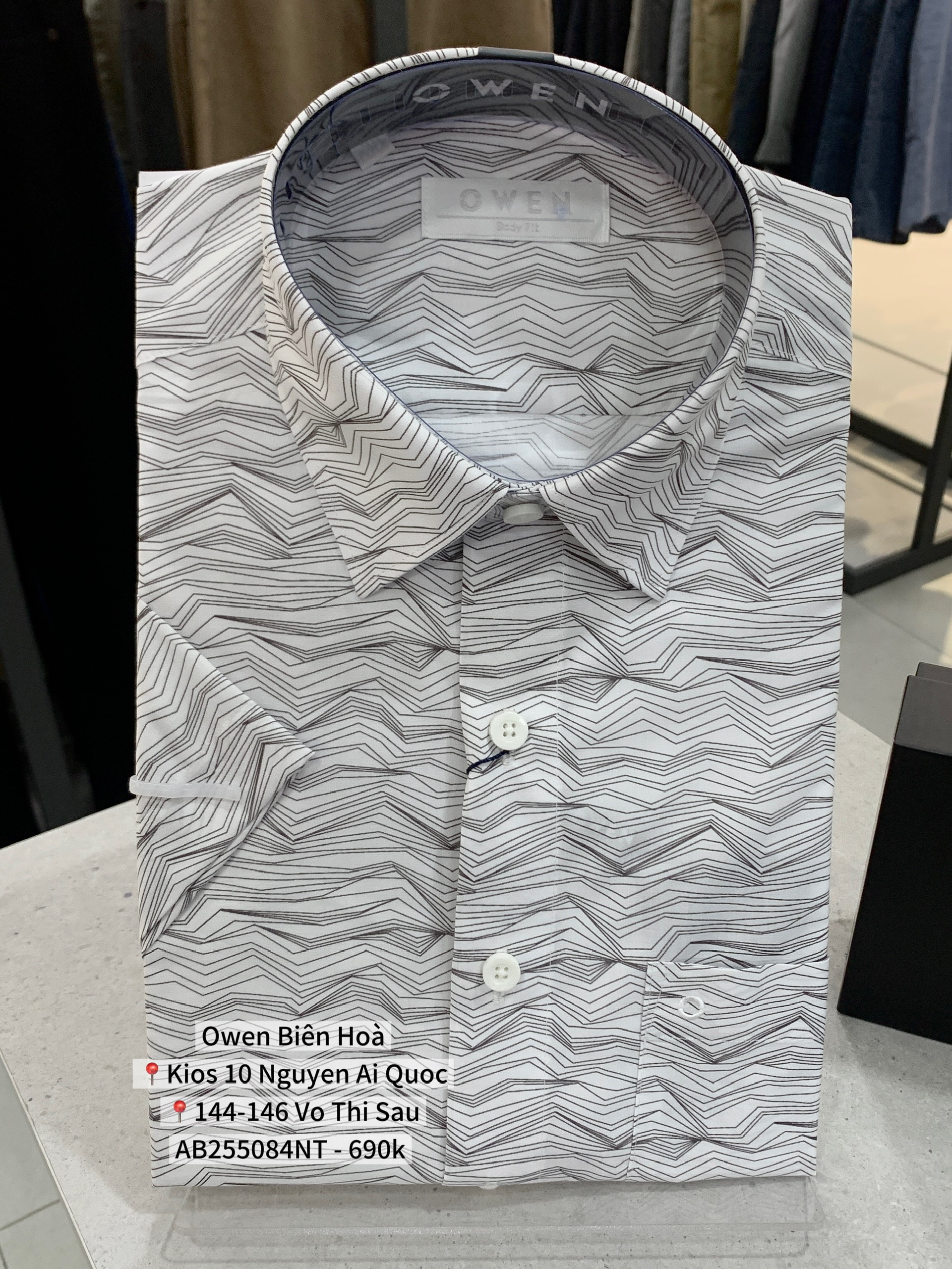 ÁO SƠ MI NGẮN TAY AB255084NT