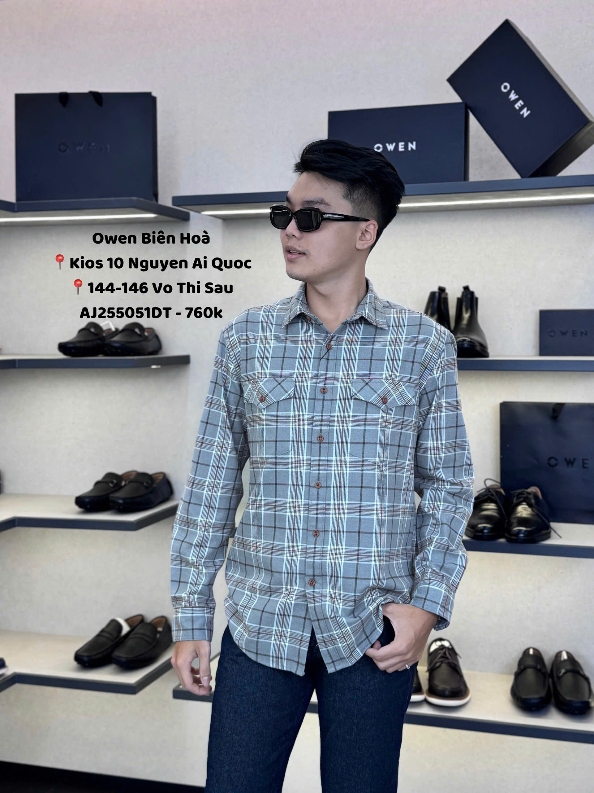 ÁO SƠ MI DÀI TAY AJ255051DT