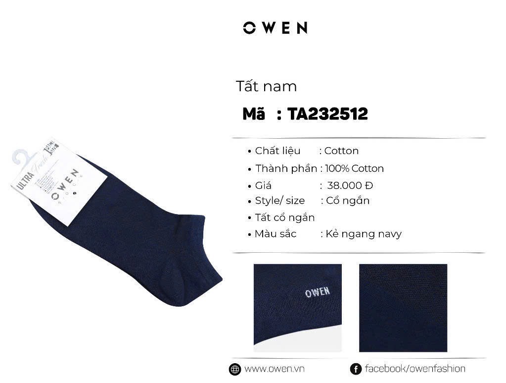 TẤT CỔ NGẮN XANH ĐEN TA232512