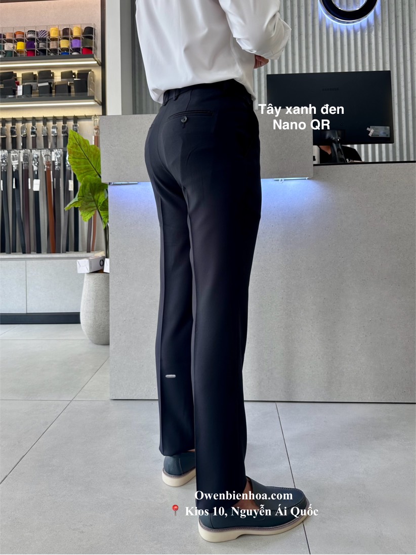 QUẦN TÂY XANH ĐEN NANO QR221235