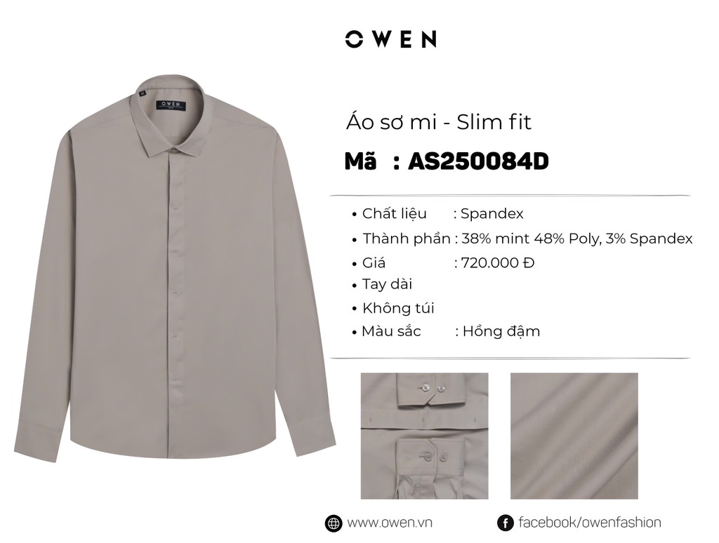 ÁO SƠ MI DÀI TAY AS250084D