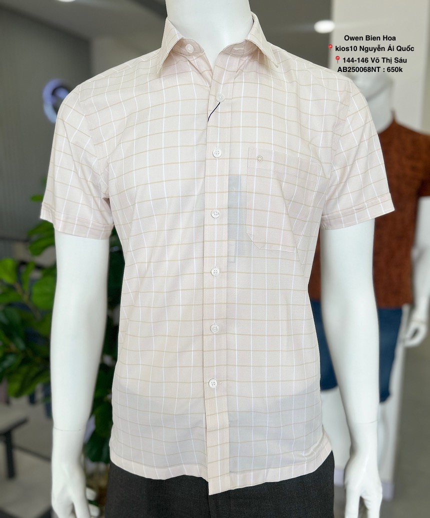 ÁO SƠ MI NGẮN TAY AB250068NT