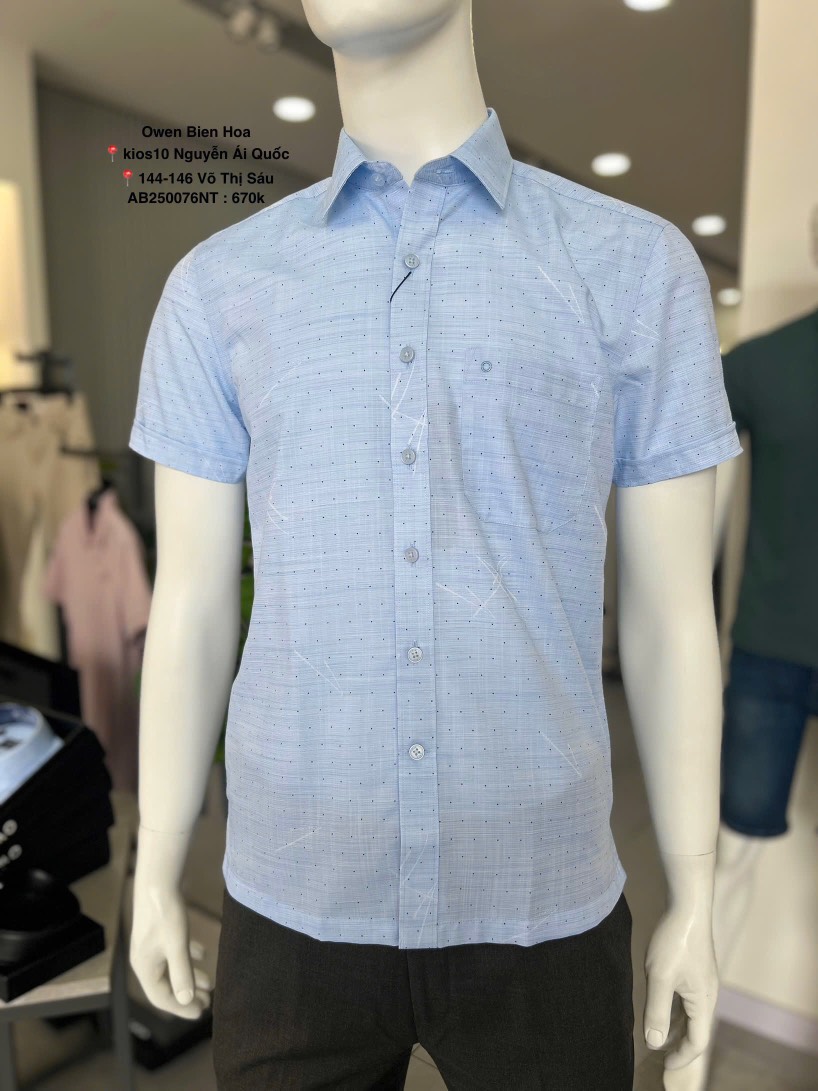 ÁO SƠ MI NGẮN TAY AB250076NT