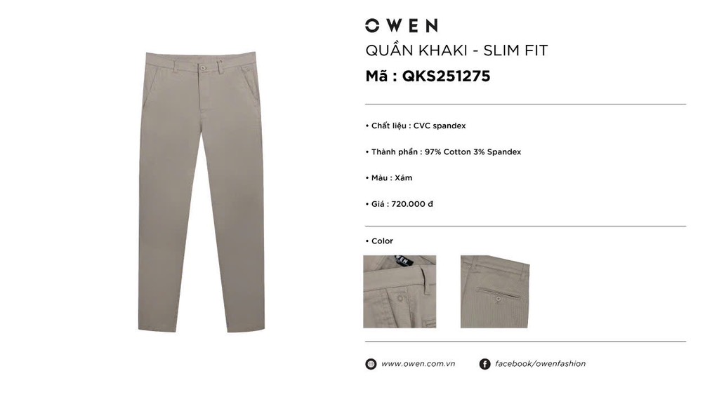 QUẦN KHAKI QKS251275