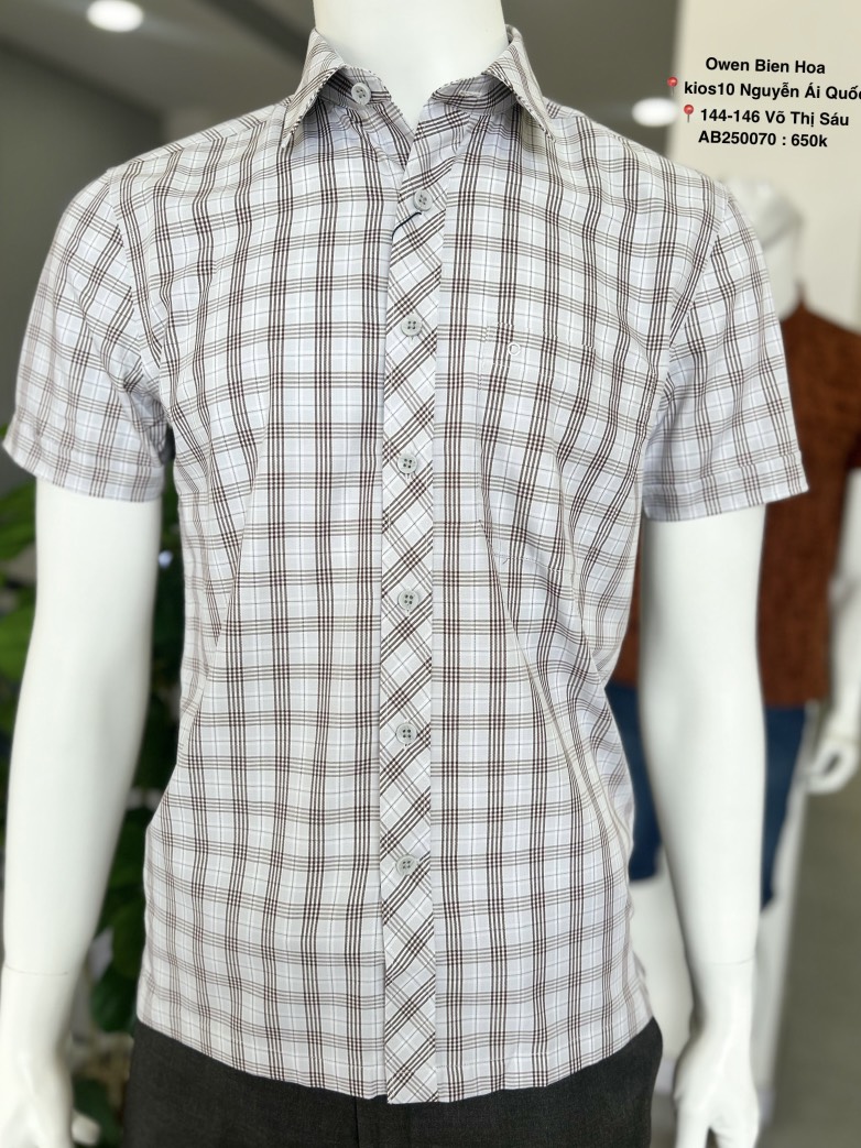 ÁO SƠ MI NGẮN TAY AB250070NT