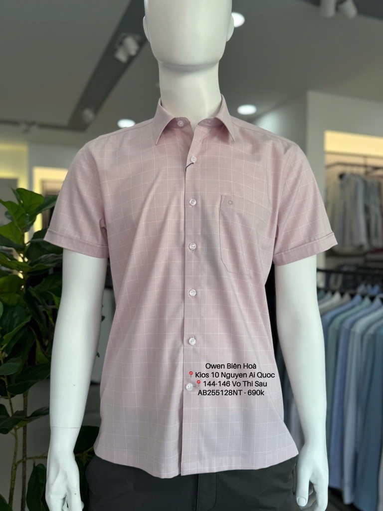 ÁO SƠ MI NGẮN TAY AB255128NT