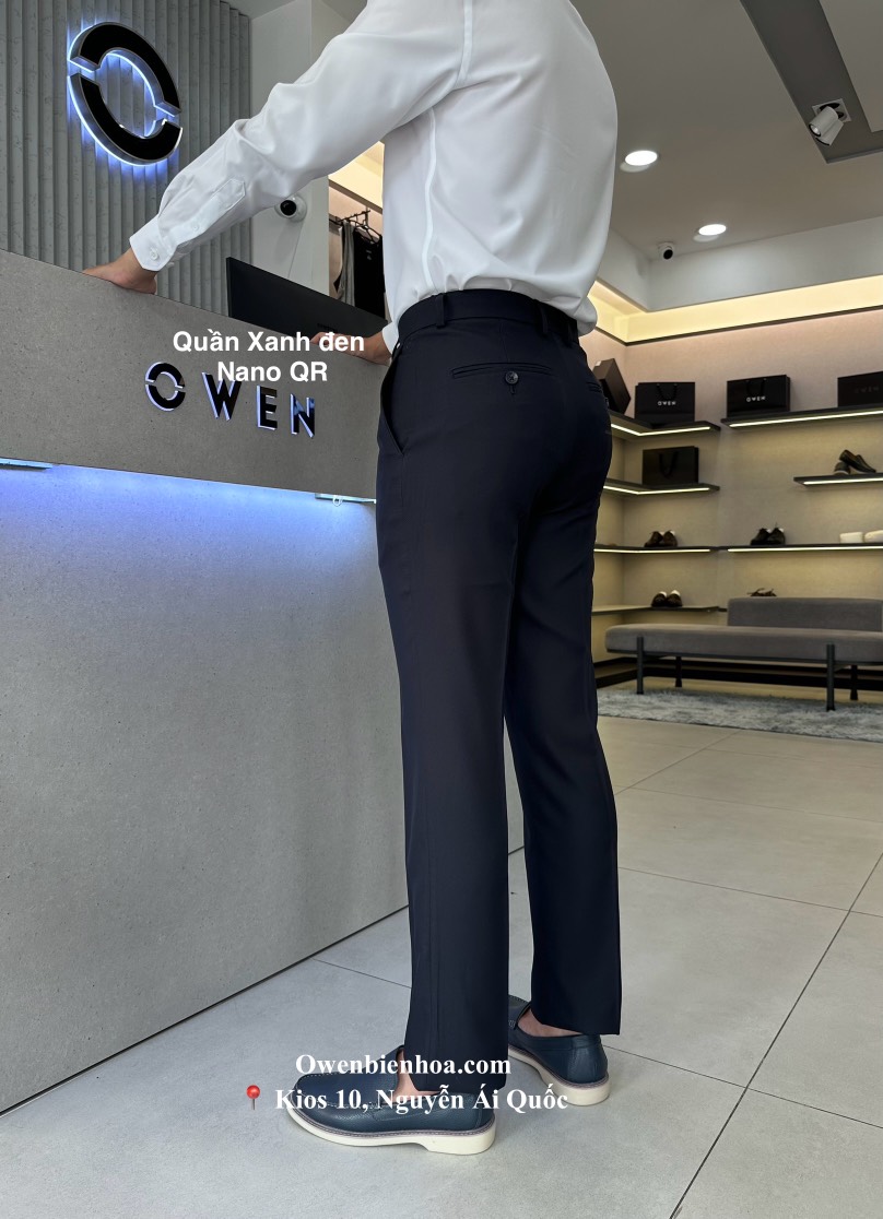 QUẦN TÂY XANH ĐEN NANO QR231514R2