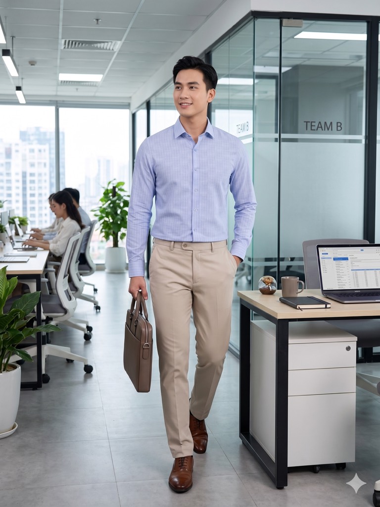 ÁO SƠ MI DÀI TAY AS256045D