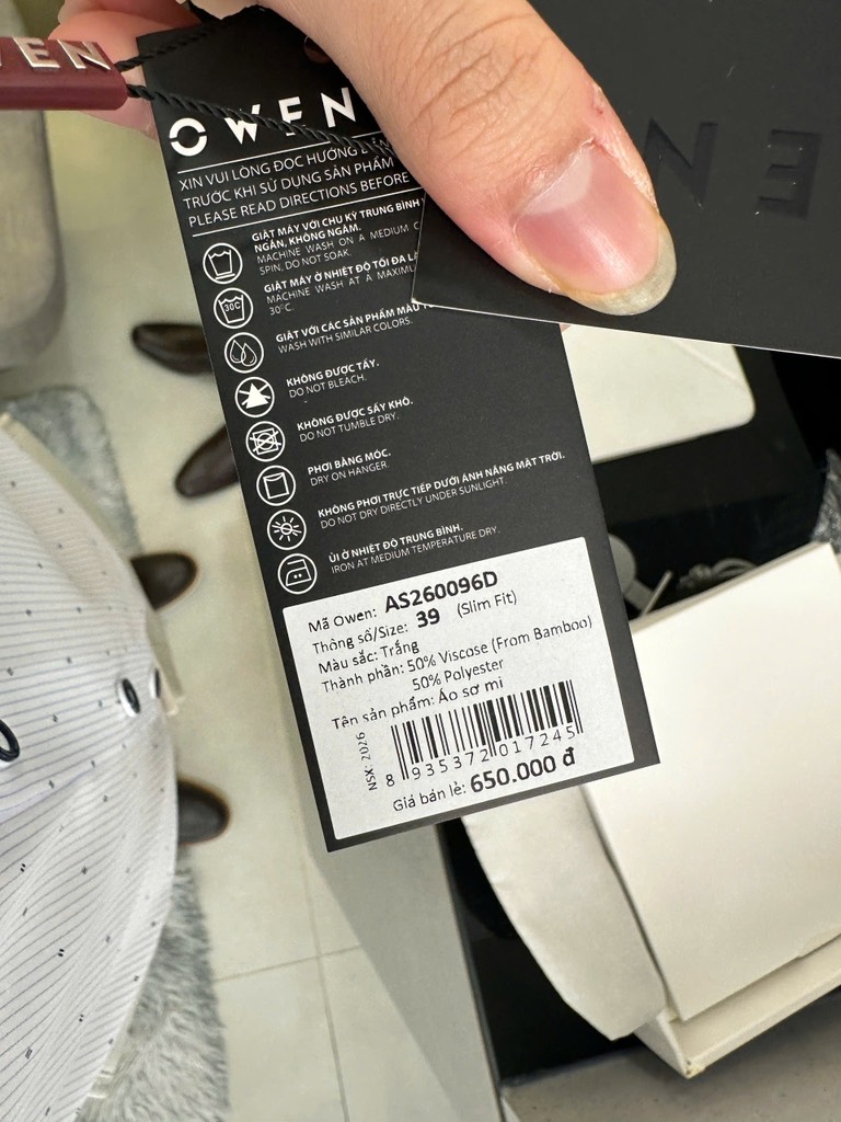 ÁO SƠ MI DÀI TAY AS260096D