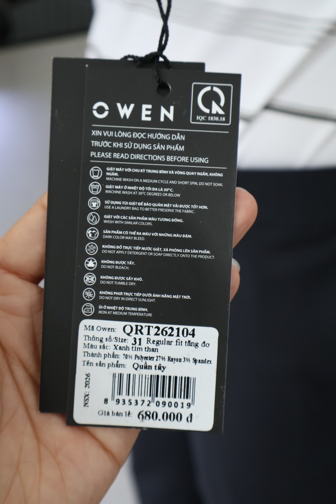 QUẦN TÂY XANH ĐEN POLY QRT262104