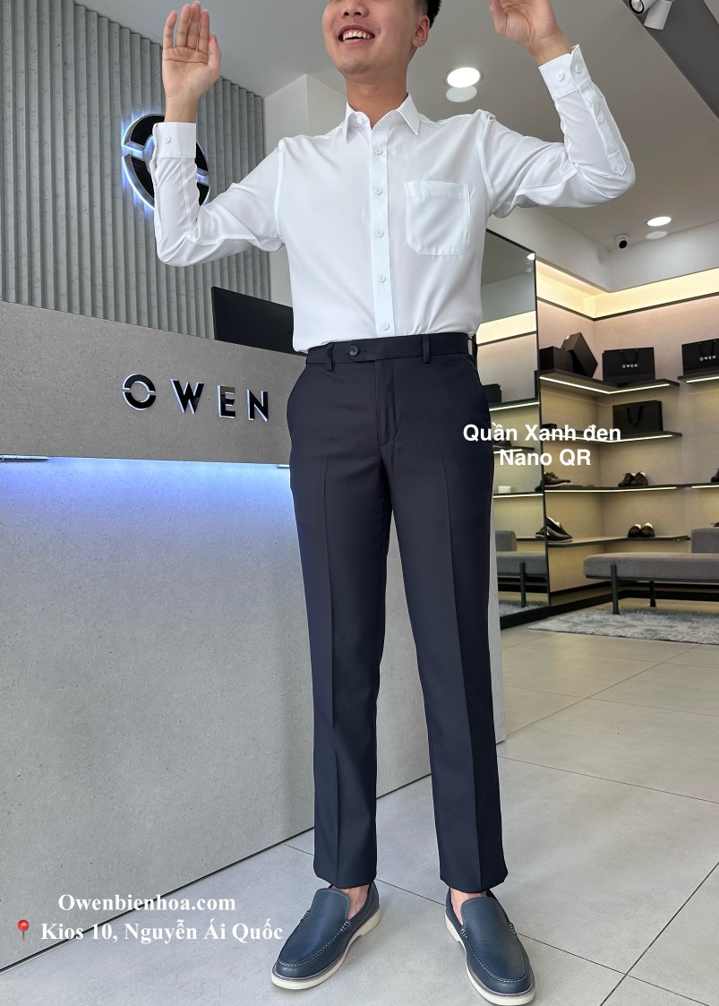 QUẦN TÂY XANH ĐEN NANO QR221235