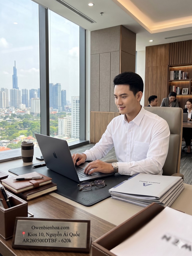 ÁO SƠ MI TRẮNG DÀI TAY NANO CÓ TÚI AR260500DTBF