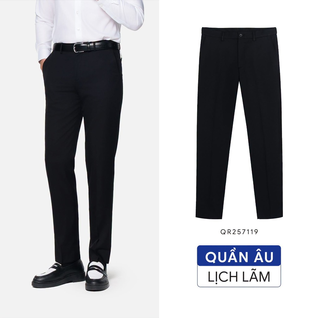 QUẦN TÂY ĐEN 100% POLY QR257119
