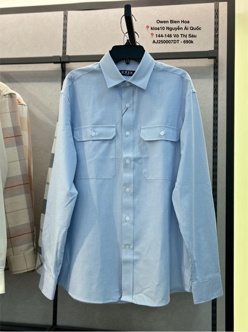 ÁO SƠ MI DÀI TAY AJ250007DT