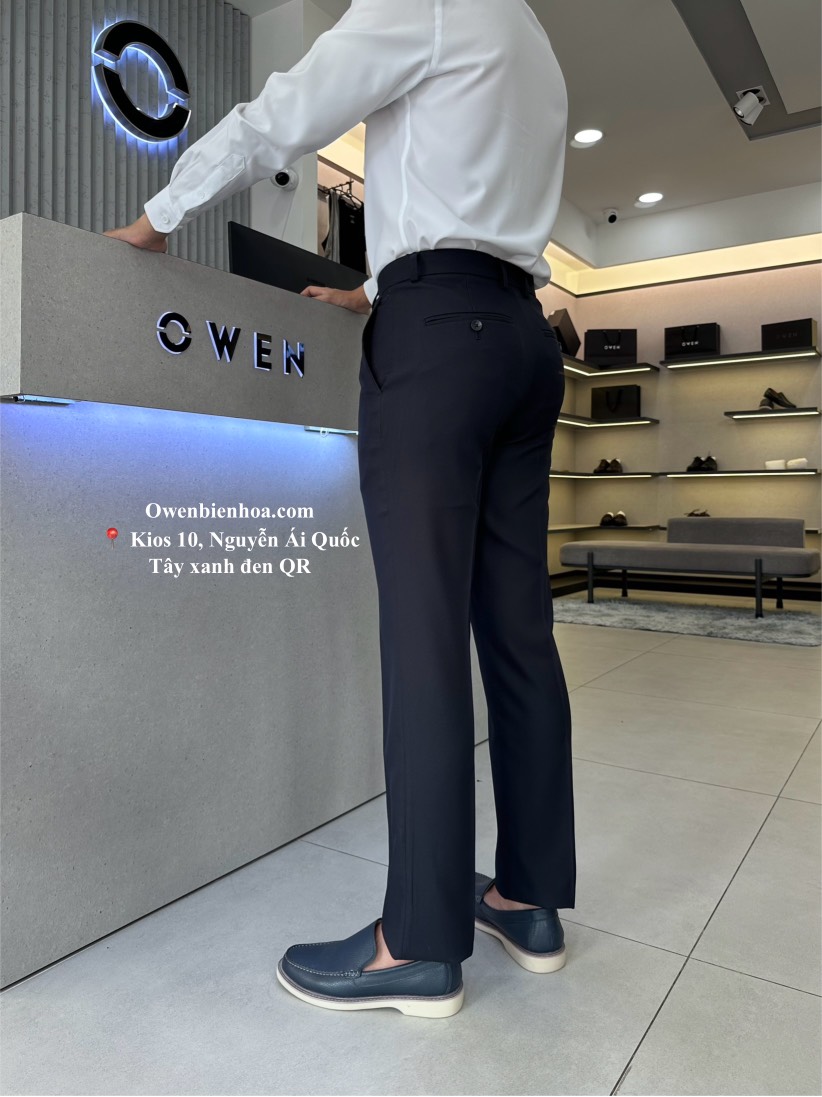QUẦN TÂY XANH ĐEN POLY QRT231507