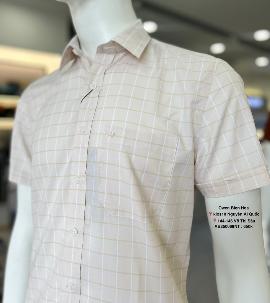 ÁO SƠ MI NGẮN TAY AB250068NT