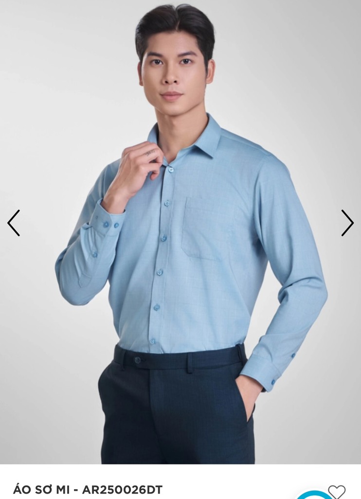 ÁO SƠ MI DÀI TAY AR250026DT