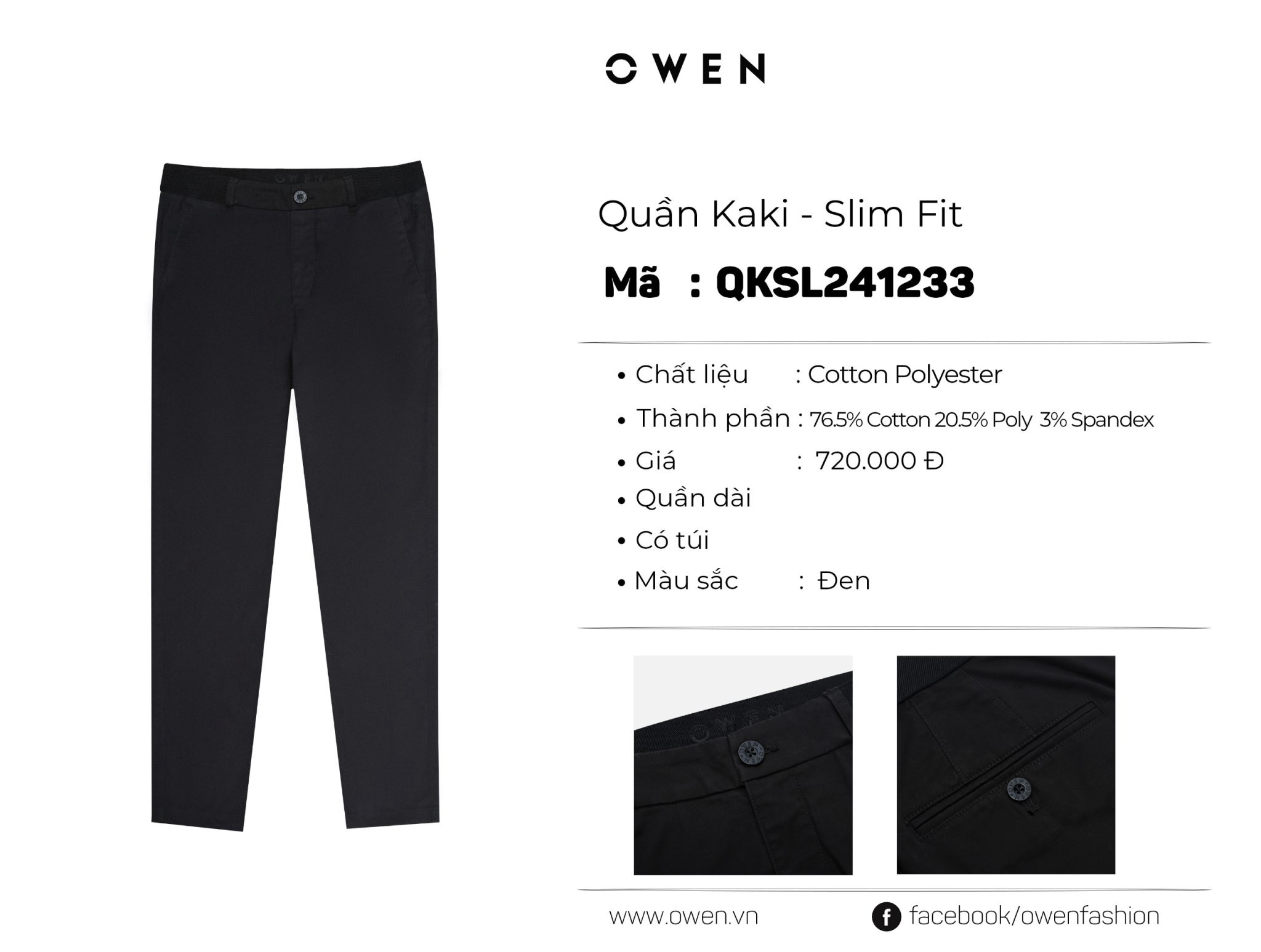 QUẦN KHAKI QKSL241233