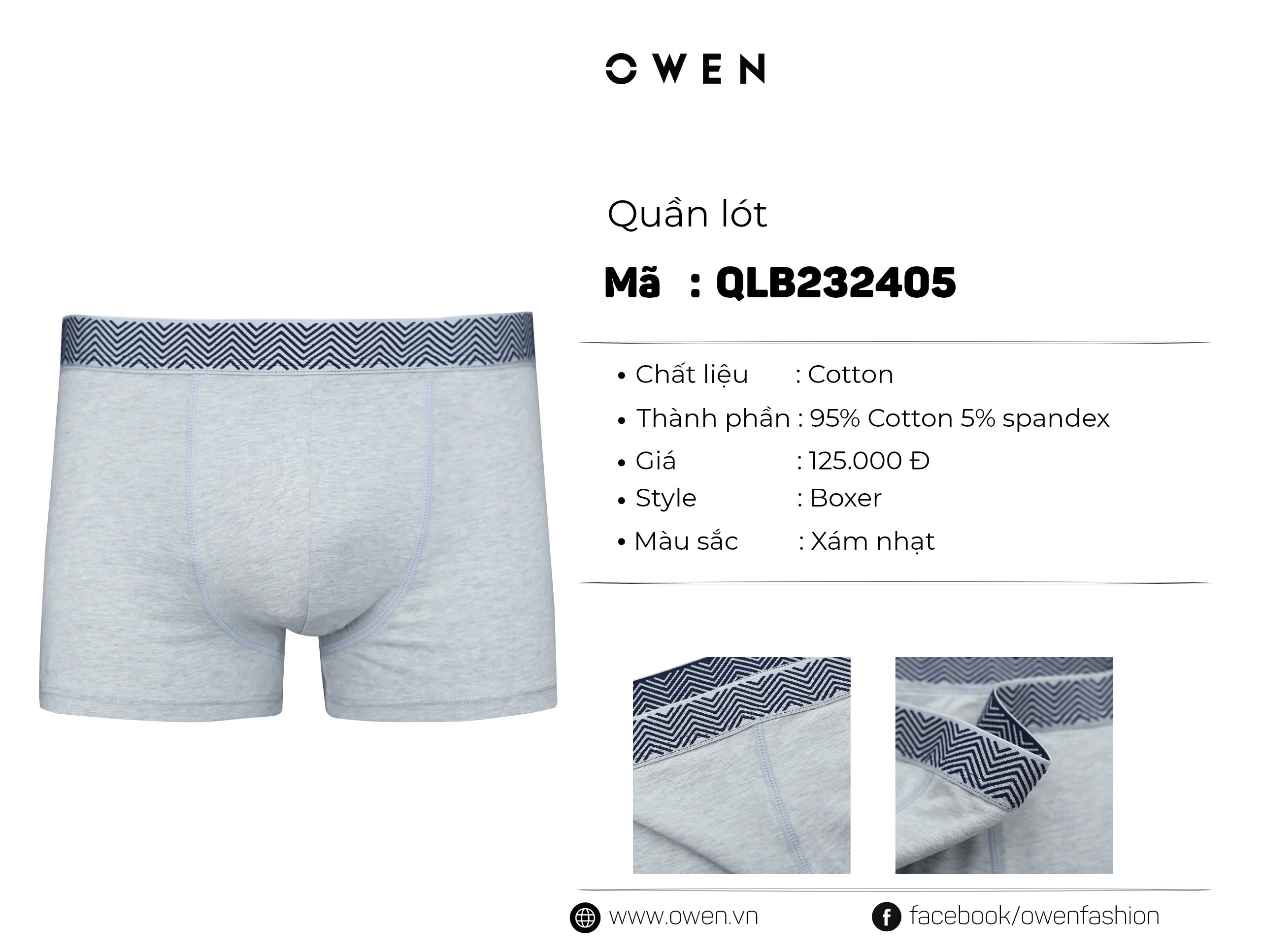 QUẦN LÓT BOXER QLB232405
