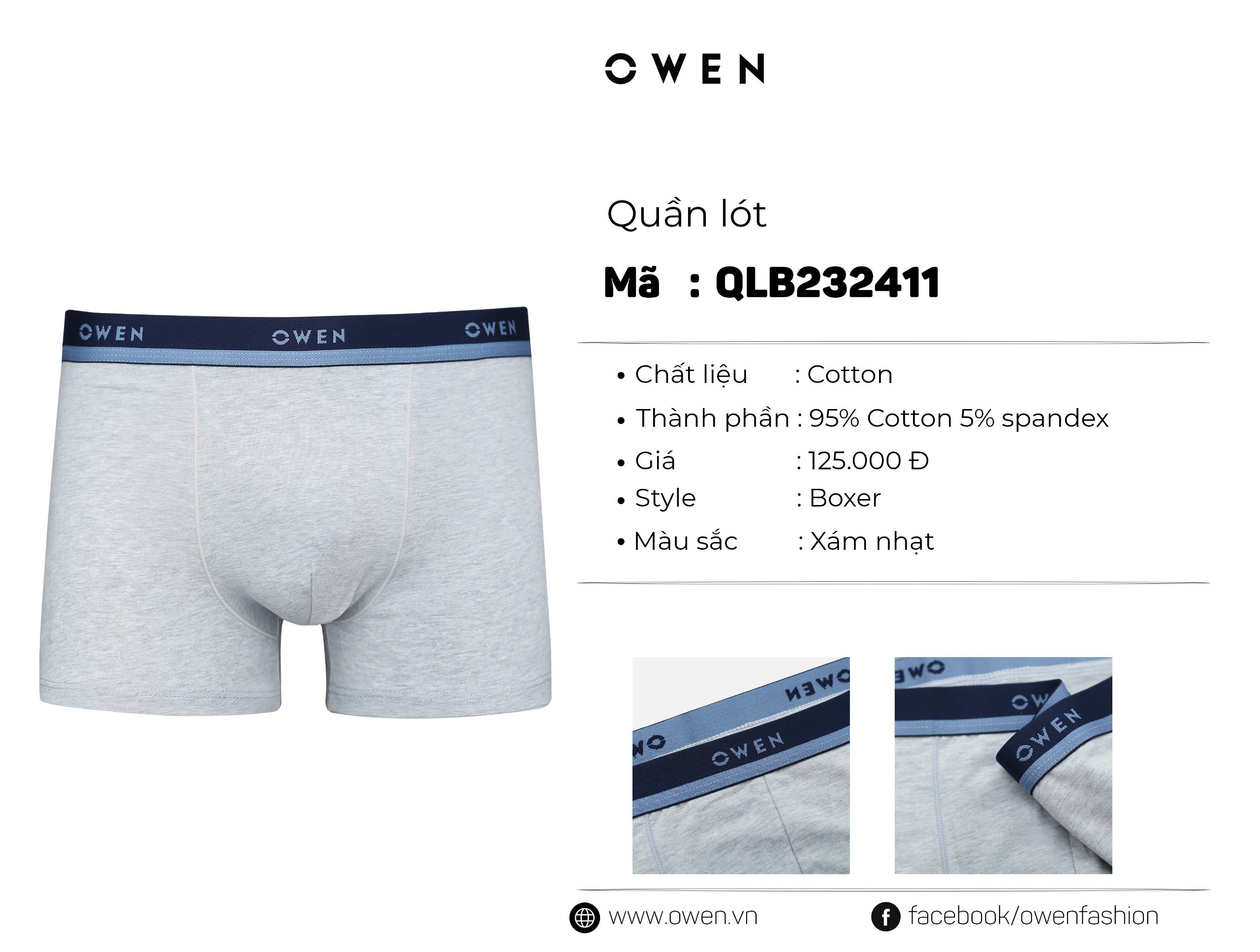 QUẦN LÓT BOXER QLB232411