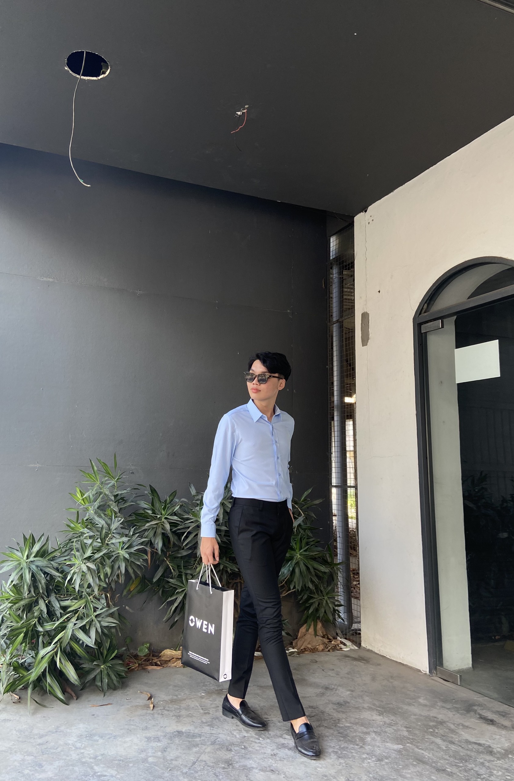 QUẦN TÂY ĐEN POLY QR221236