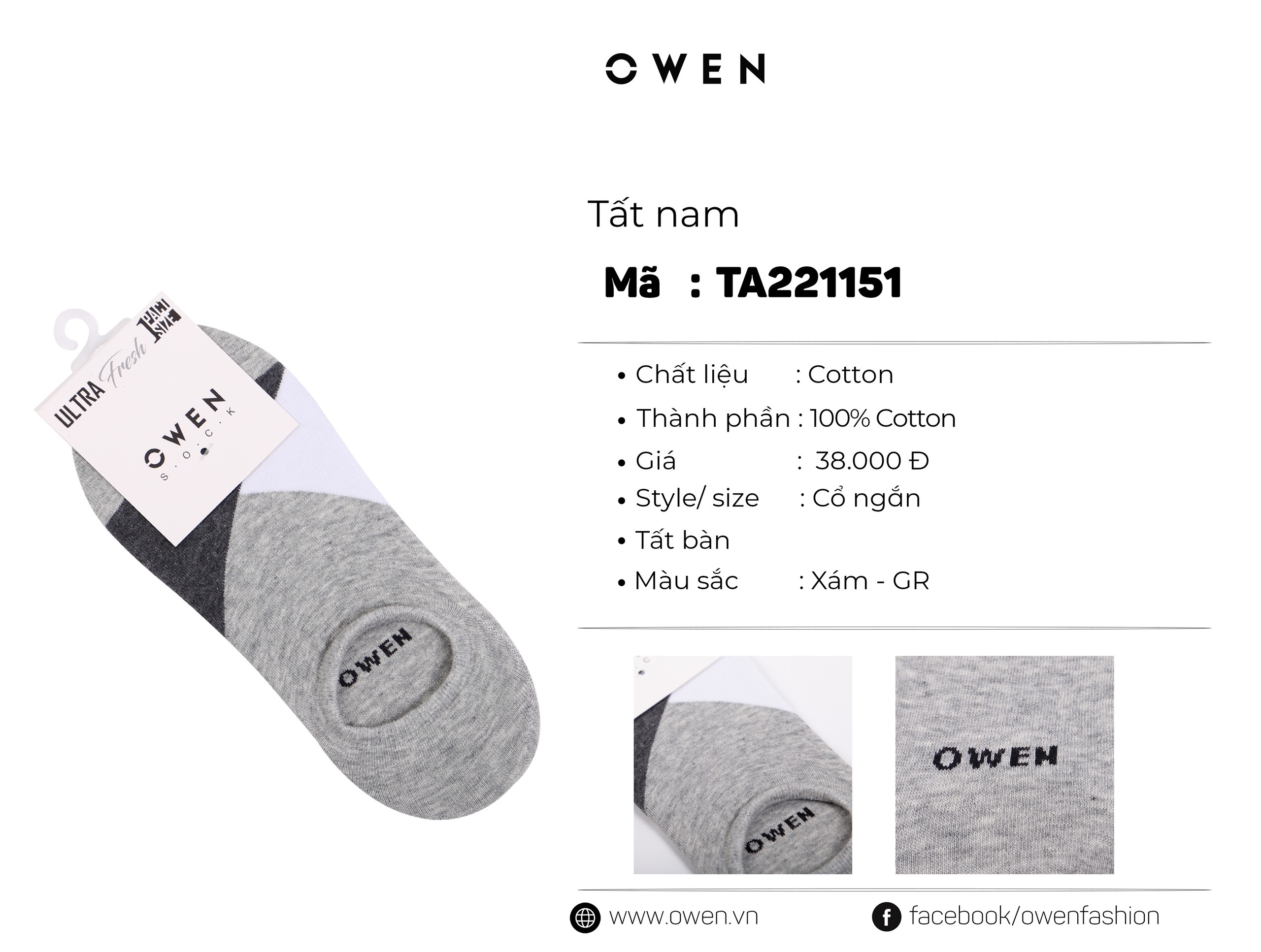 TẤT BÀN XÁM NHẠT TA221151