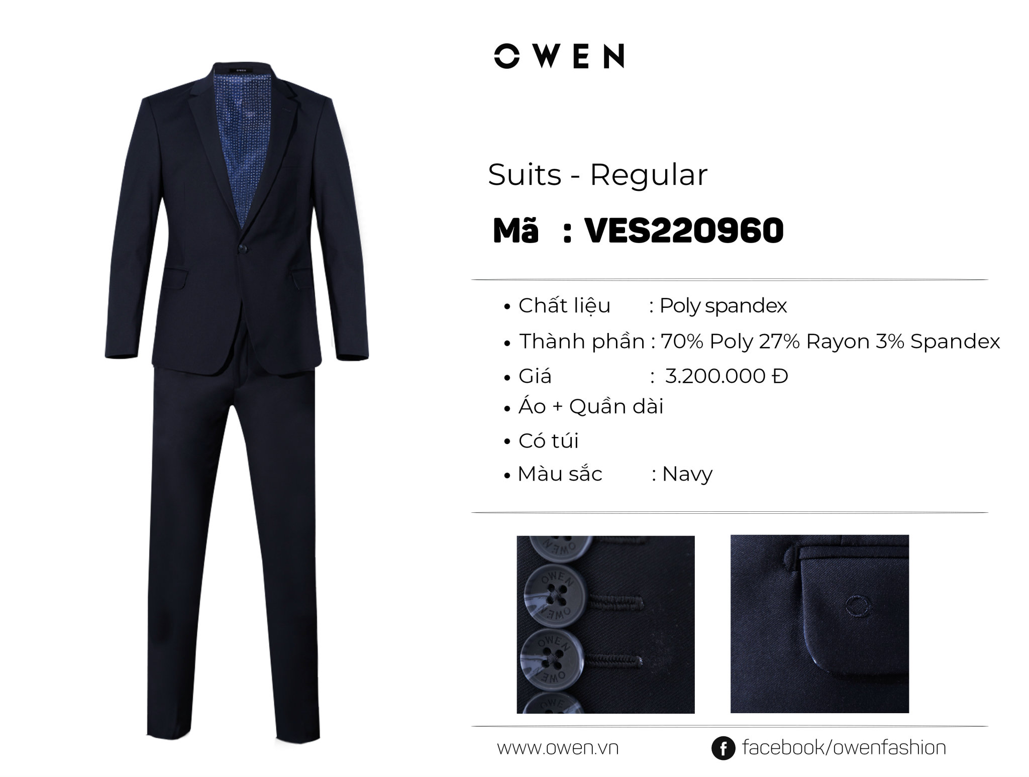 Mua Áo Blazer OWEN nam công sở dáng REGULAR mã BL23065 | Tiki