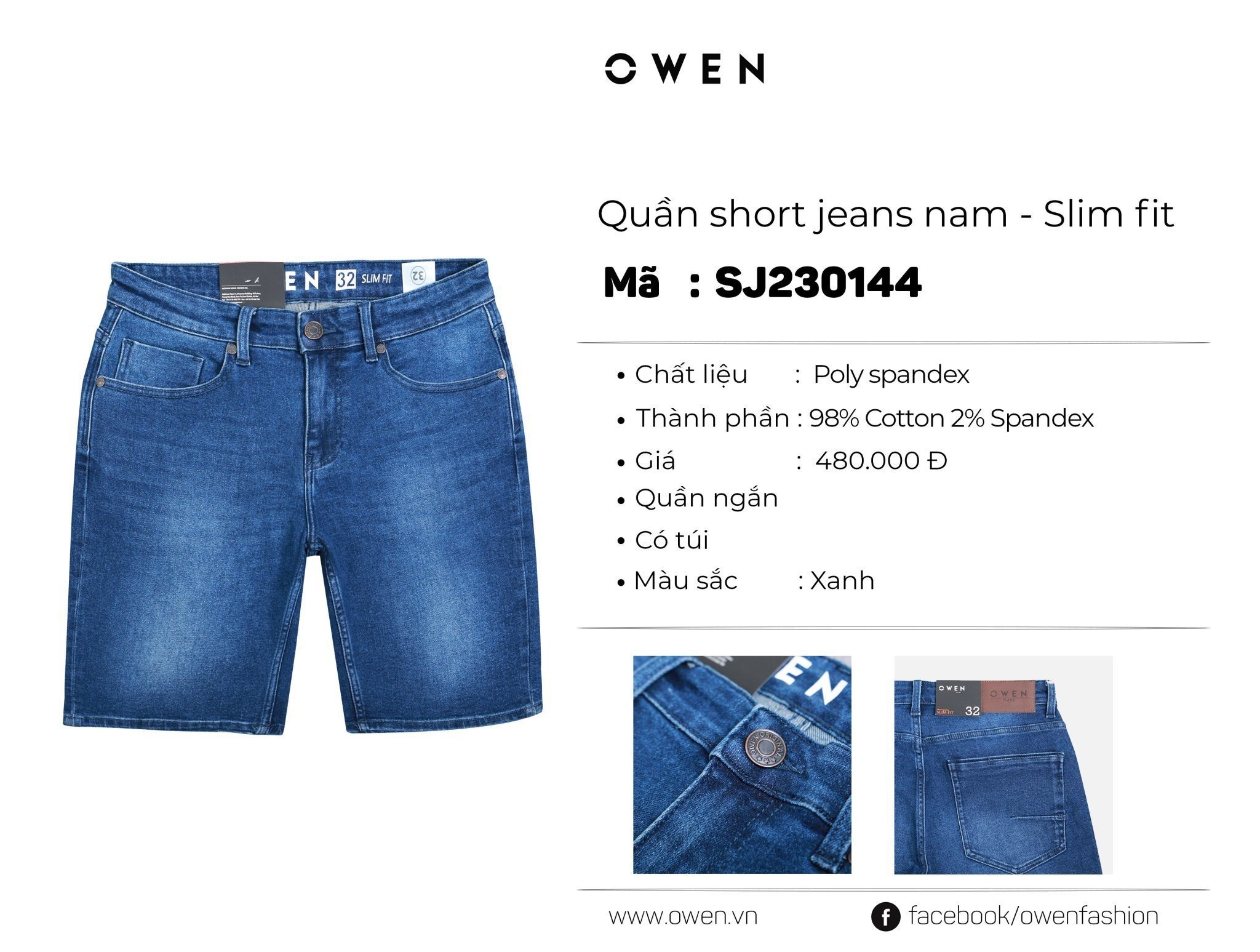 QUẦN SHORT JEAN SJ230144