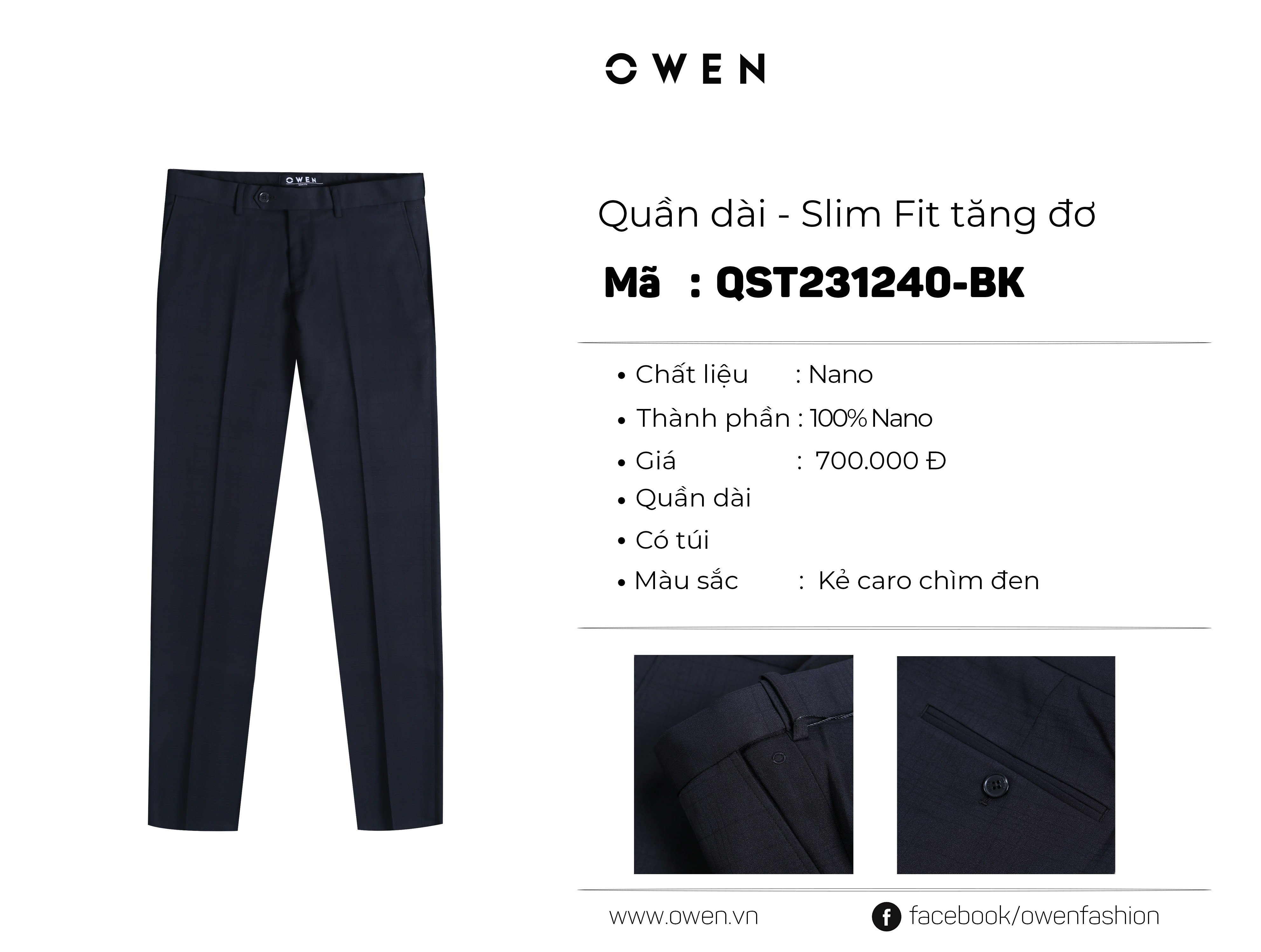QUẦN TÂY QST231240-BK