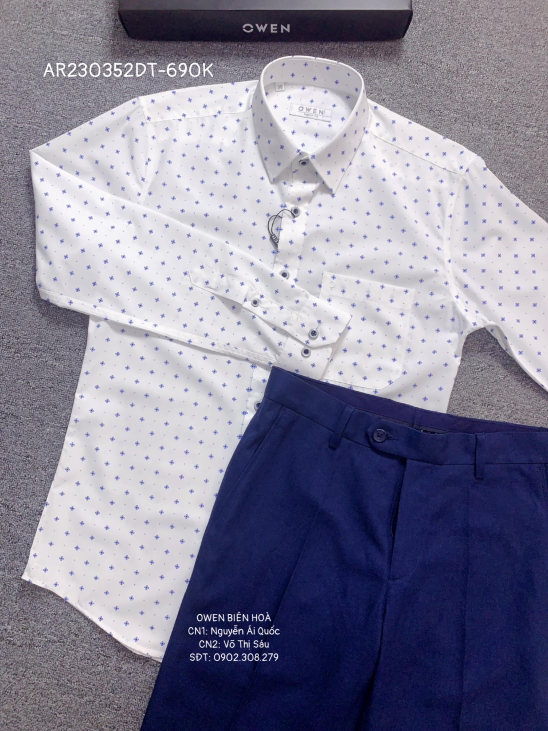 ÁO SƠ MI DÀI TAY AR230352DT