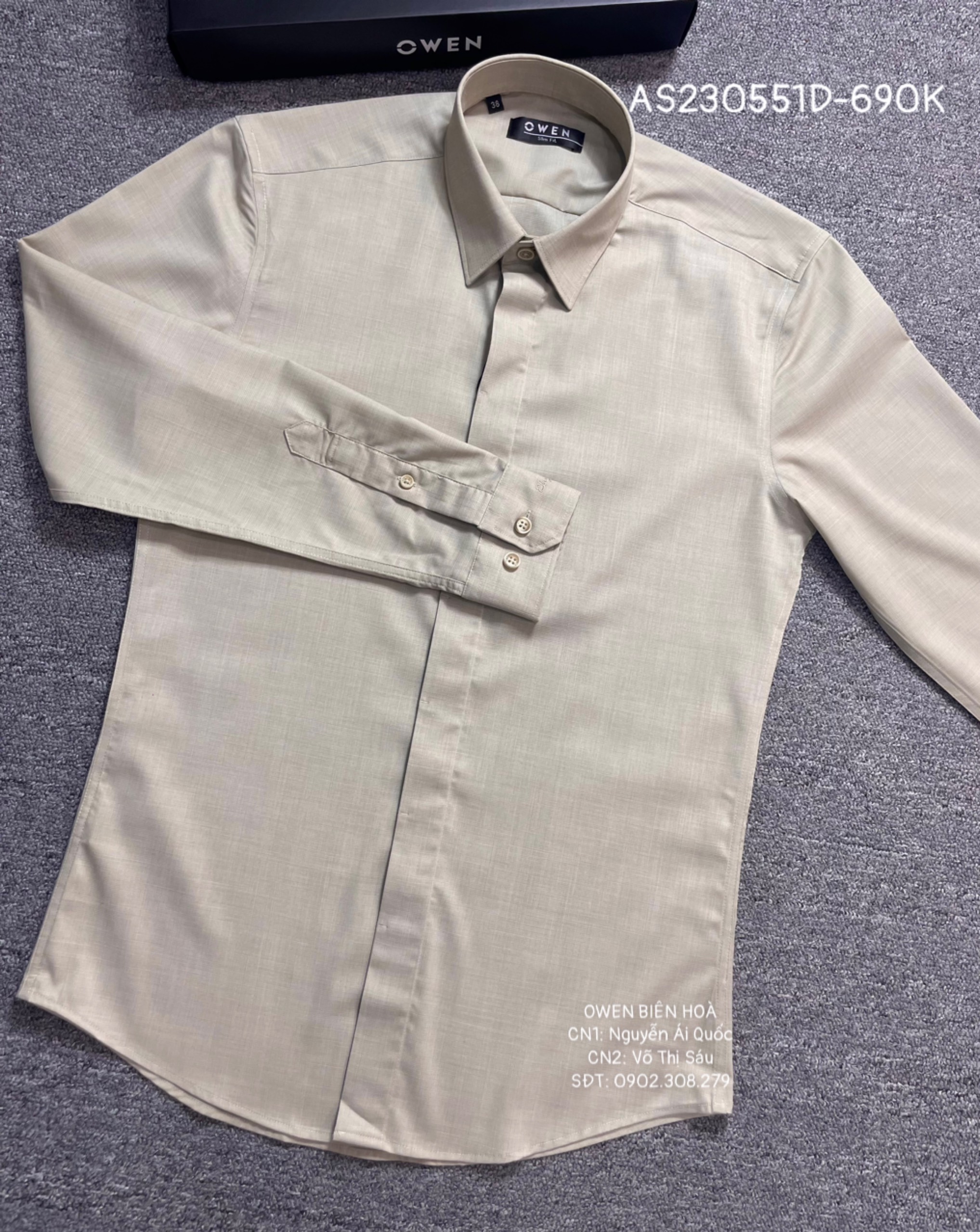 ÁO SƠ MI DÀI TAY AS230551D