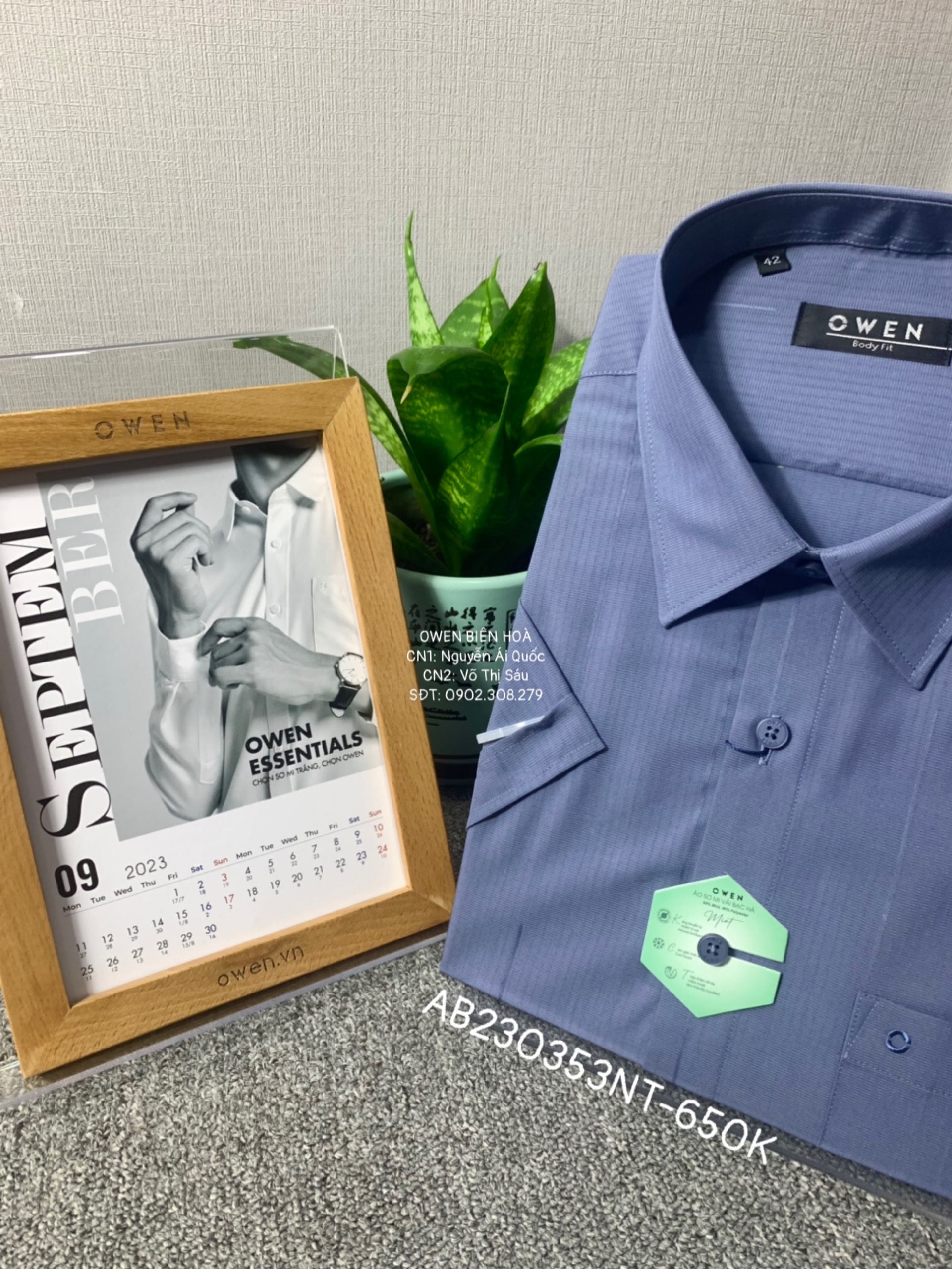 ÁO SƠ MI NGẮN TAY AB230353NT