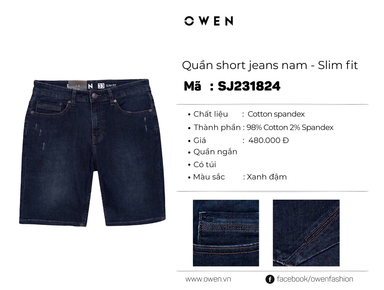 QUẦN SHORT JEAN SJ231824