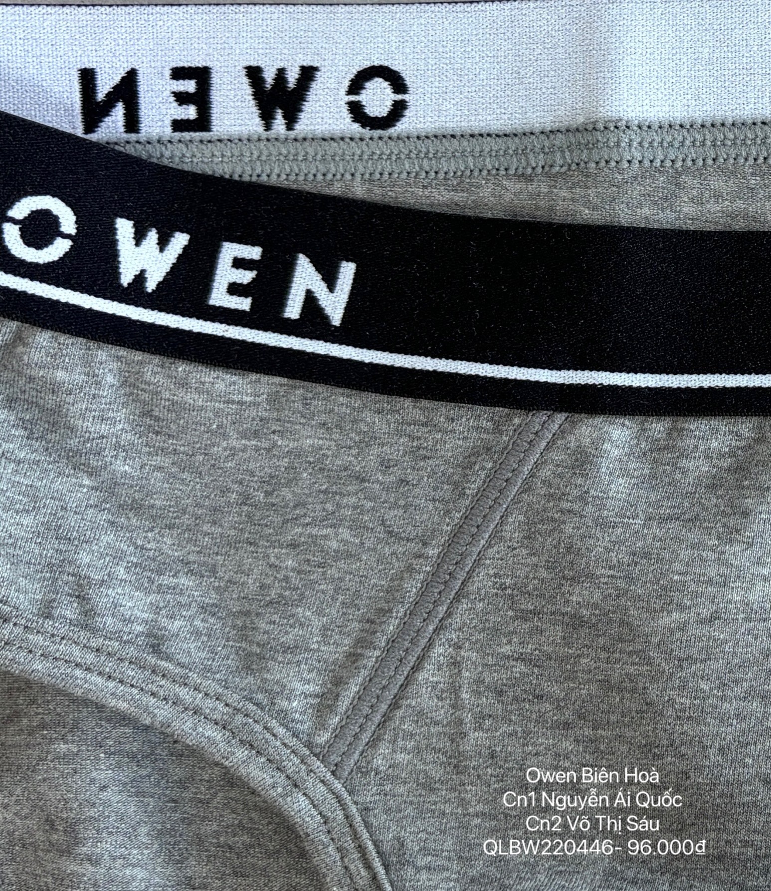 QUẦN LÓT TAM GIÁC XÁM NHẠT QLBW220446