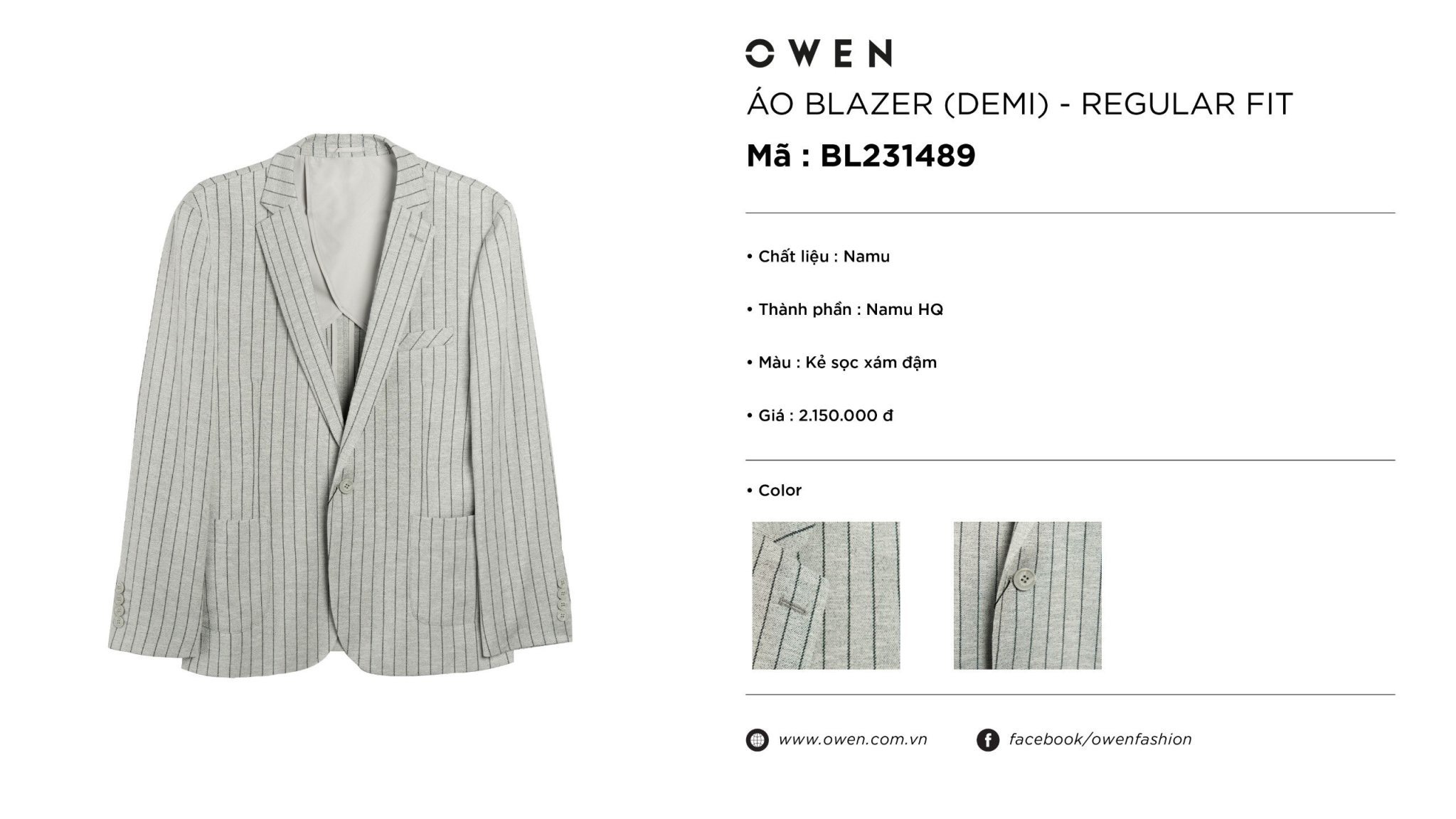 ÁO BLAZER BL231489