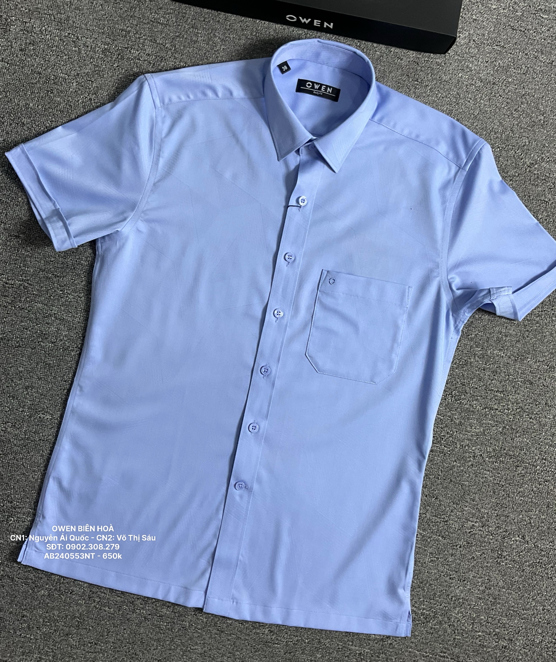 ÁO SƠ MI NGẮN TAY AB240553NT