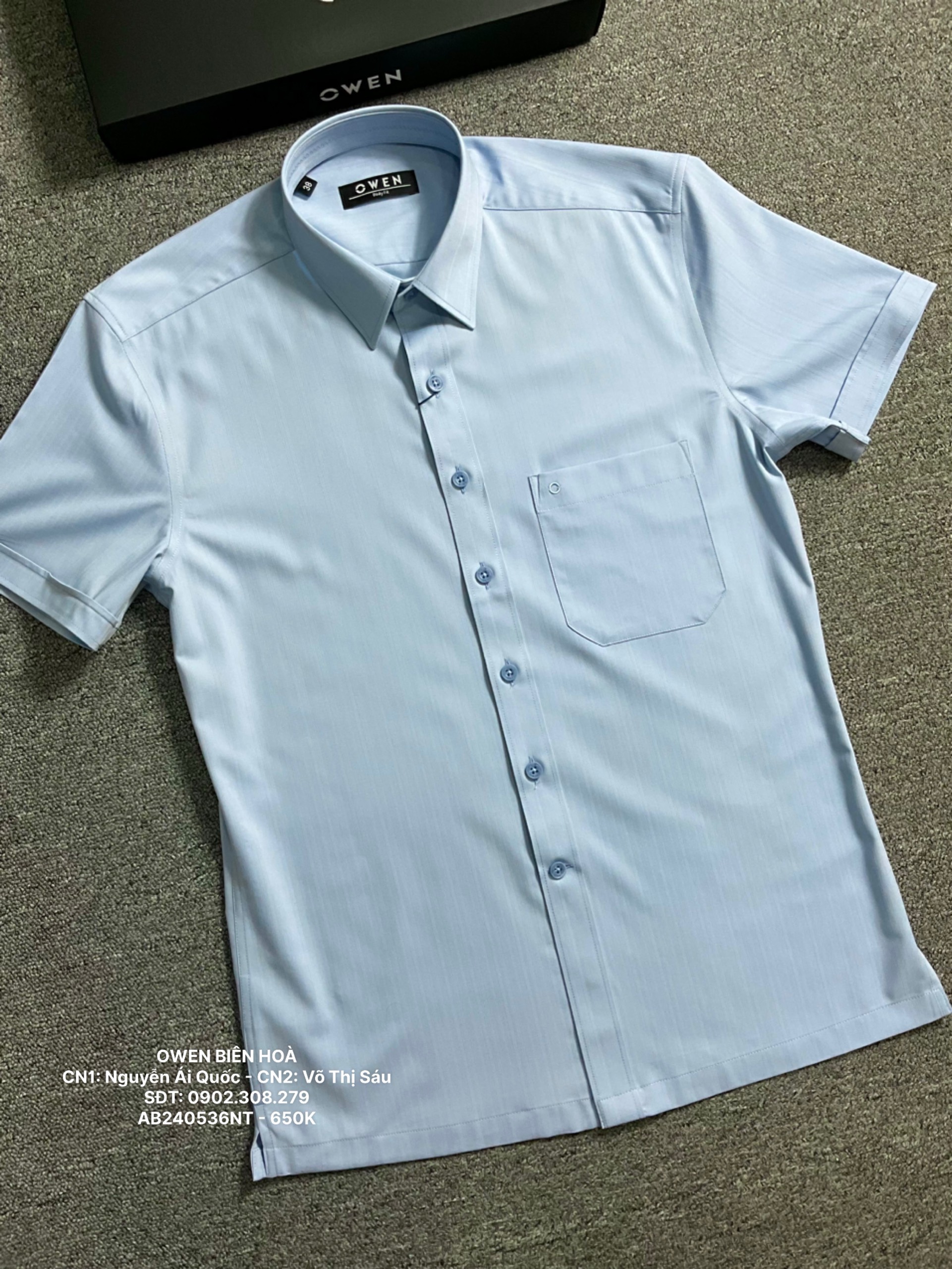 ÁO SƠ MI NGẮN TAY AB240536NT