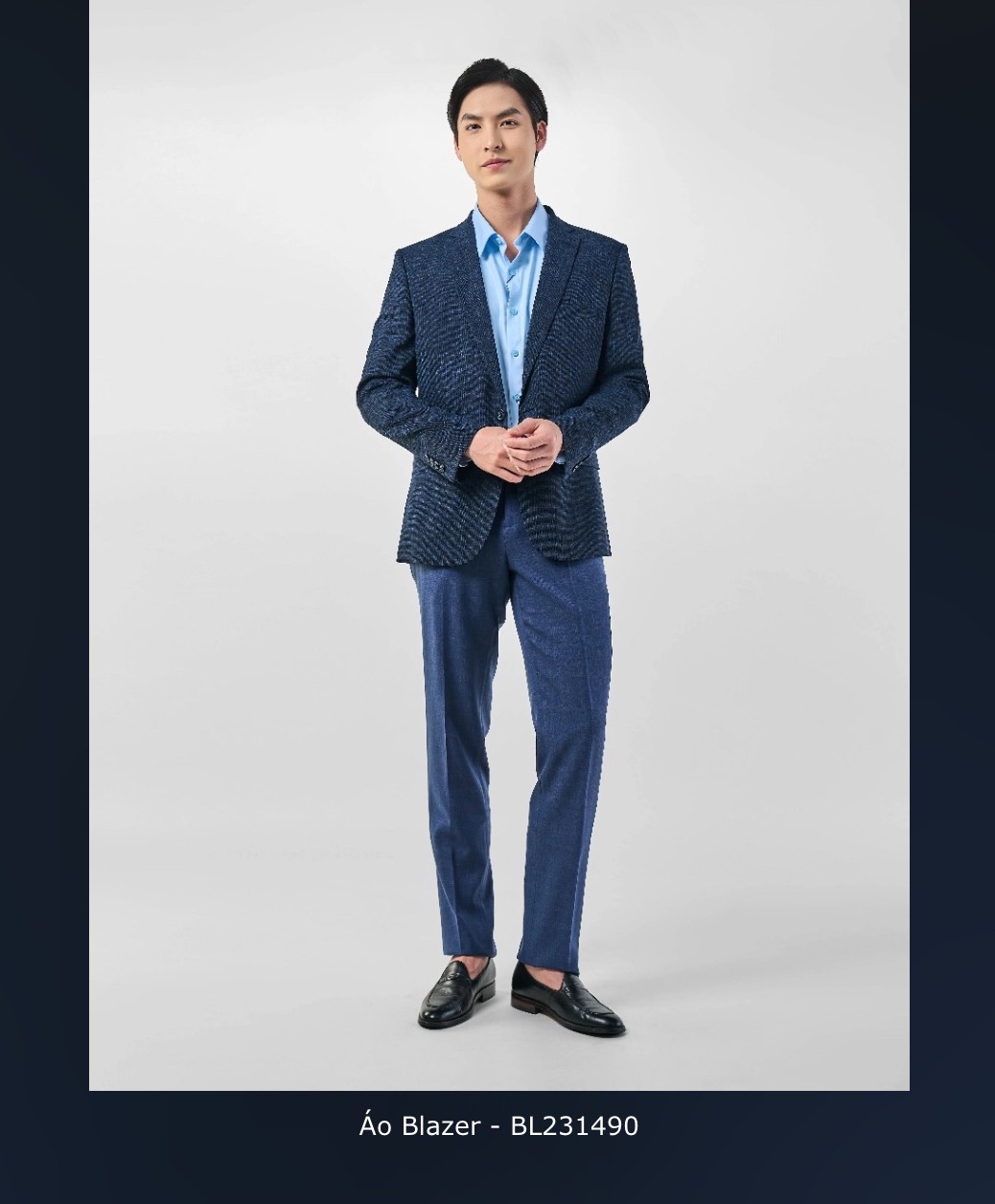 ÁO BLAZER XANH TÍM THAN BL231490