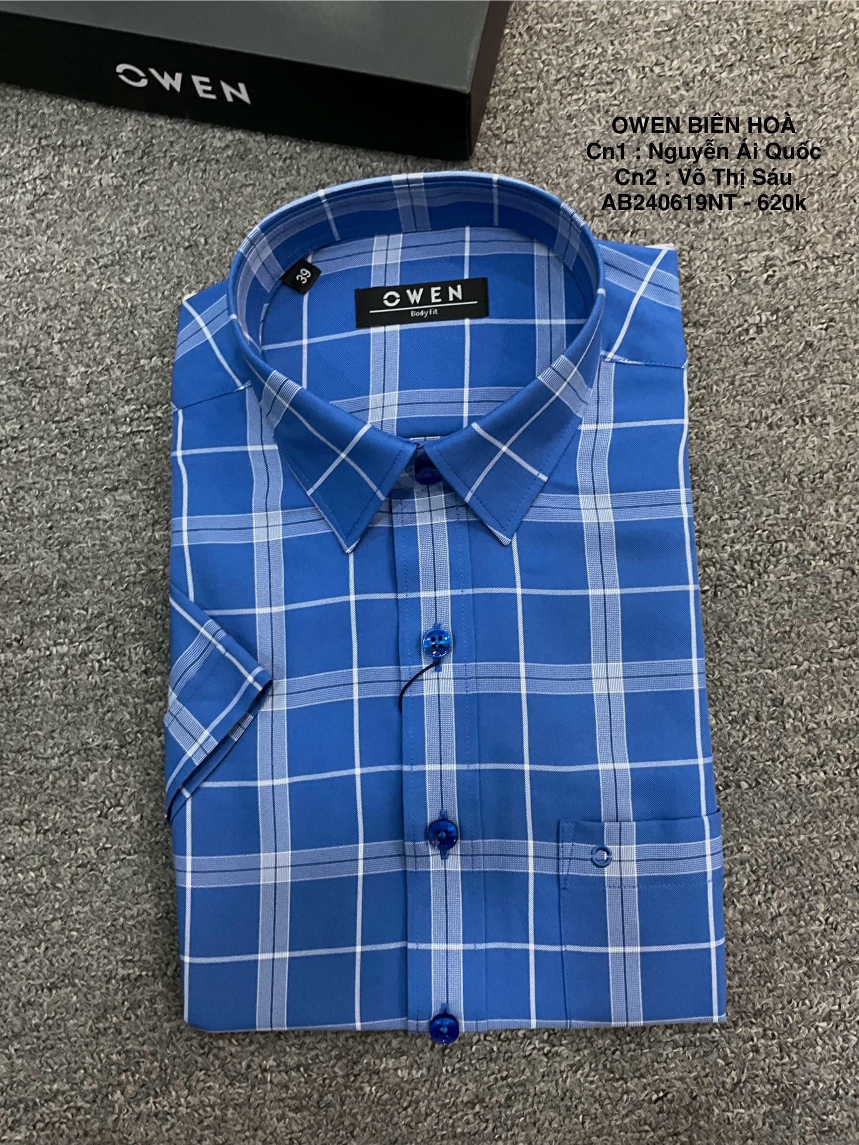 ÁO SƠ MI NGẮN TAY AB240619NT